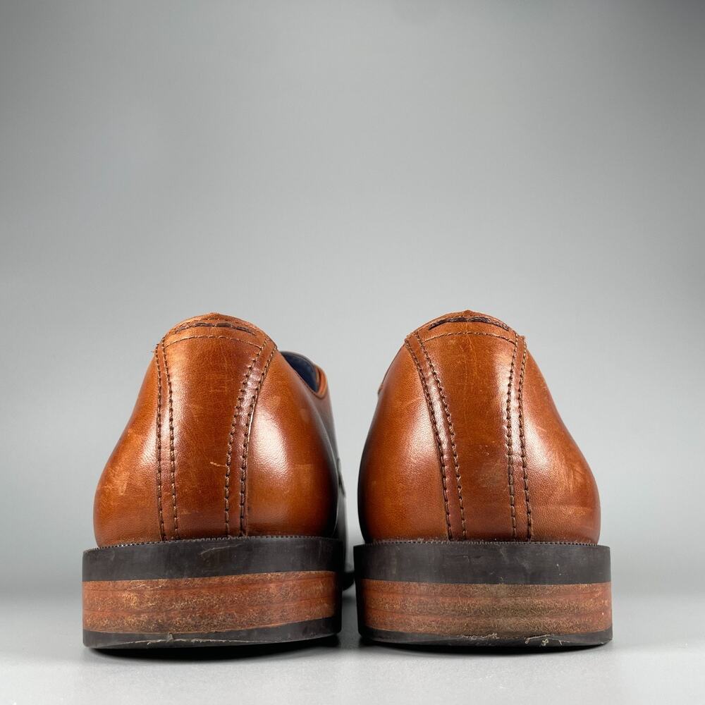 Cole Haan Grand OS Lenox Hill Men's 8.5 M Brown Split Toe Oxford Dress Shoes EUC - Picture 3 of 9